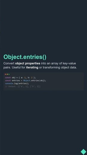 🚀 Master Object.entries() in JavaScript #Shorts