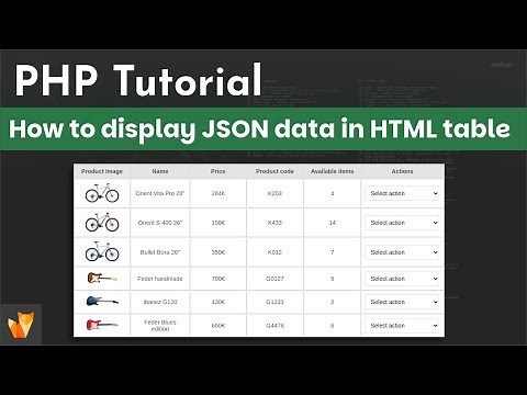 How to Display JSON Data Inside HTML Table with PHP | PHP and JSON Tutorial