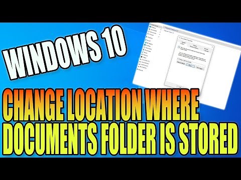 Change The Location/Directory Of Where Your Documents Folder Is Stored In Windows 10 PC Tutorial