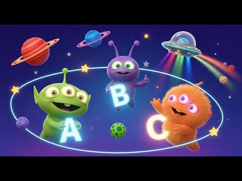 Learn A to Z with Outer Space Aliens | Alphabet Song for Kids