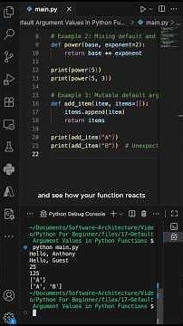 Default Argument Values in Python Functions | Control Flow Tools | Python for beginners #coding