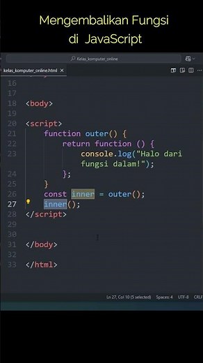 Learn JavaScript for Beginners: Returning Functions from Other Functions