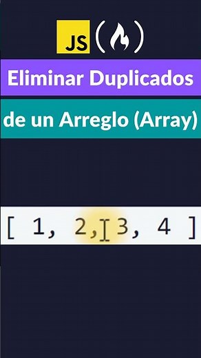 JavaScript How to Remove Duplicate Elements from an Array #Shorts