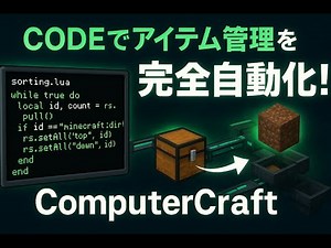 【Minecraft自動化】ComputerCraftでアイテム管理を完全制御！実装編