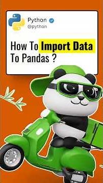 How to Import Data in Python Using Pandas | Import Data Into Pandas #pandas #pythontutorial