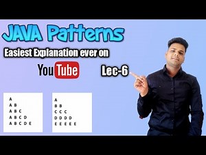 Alphabet pattern programs in java | Character pattern programs in java