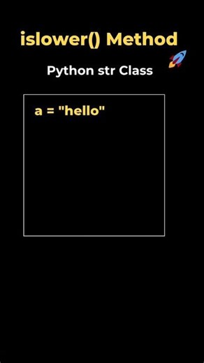 18. islower() method in String class | Python #coding #datascience