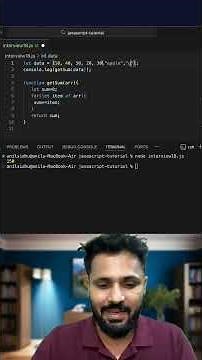 #18 JavaScript Interview Question: Sum of Array Elements (Ignore Non-Numeric Values) #javascript