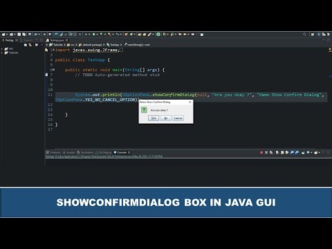 Java GUI Crash Course Tutorial #2 showConfirmDialog Box