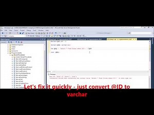 MSSQL - Fix Error - Conversion failed when converting the varchar value to data type int