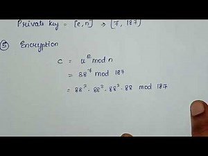 RSA Algorithm Example 1 Unit 3 Cryptography Anna University