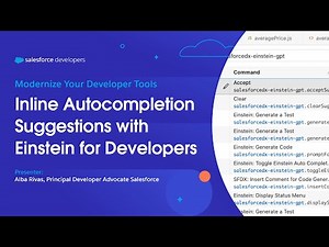 Inline Autocompletion Suggestions with Einstein for Developers | Modernize your Developer Tools