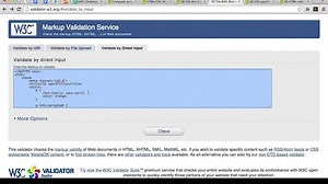 HTML validation