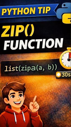 Python zip() Function Explained in 30 Seconds 🐍 | Beginner Friendly