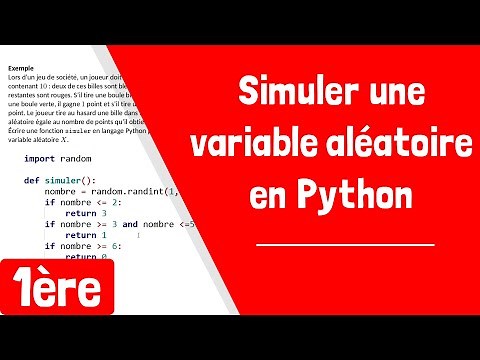 Comment simuler une variable aléatoire en Python ?