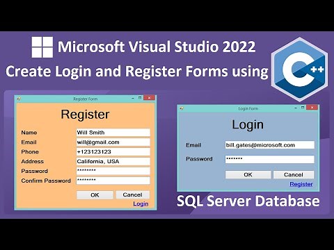 Create Login and Register Forms Using C++ and Visual Studio 2022 with SQL Server