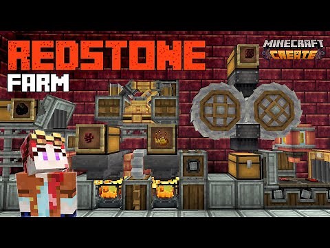 Minecraft Create Mod: REDSTONE Farm. Semi-automatic. Turn netherrack into redstone!