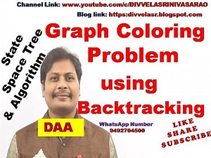Graph Coloring Problem using Backtracking || Graph Coloring Problem || State Space Tree | Algorithm