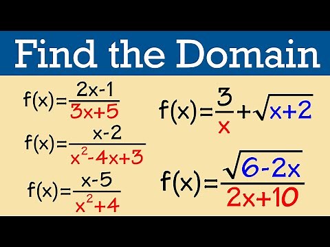 How to find the domain of a function (5 basic examples, rational functions & square root functions)