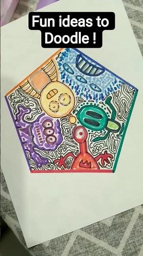 Doodle ideas #alien #monster #art #doodle #marker #colour #drawing #relaxingart #fun #boring