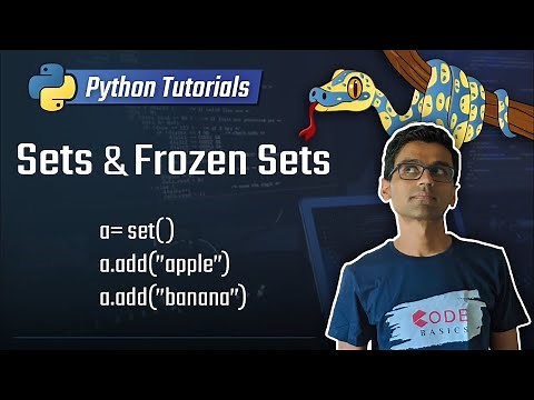 23. Sets and Frozen Sets [Python 3 Programming Tutorials]