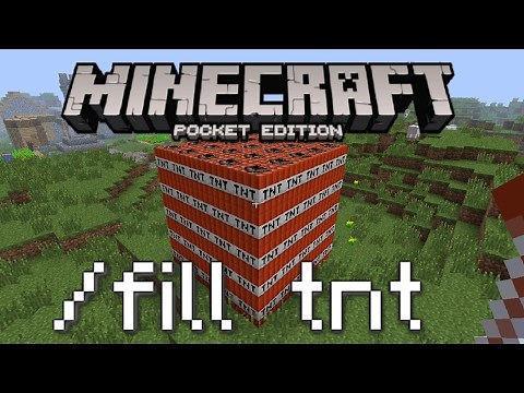 Minecraft PE - How To Use The Fill Command!