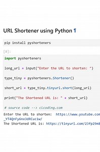 URL Shortener using Python | Python Coding
