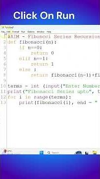 Fibonacci Series Using Recursion | Python Coding #recursion #fibonacciseries #pythoncode