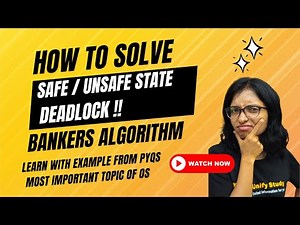 Most Important Topic|How to Check Safe/Unsafe/Deadlock using Banker's Algorithm in Operating System