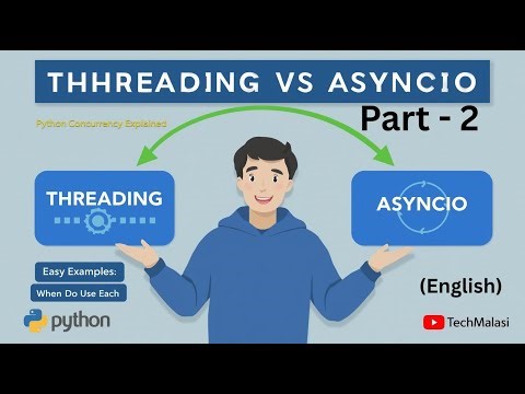 Python Concurrency - Part-2: Threading vs Asyncio Step-by-Step #python #pythonprogramming