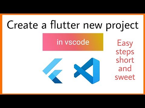 How to create a new flutter project in vsCode
