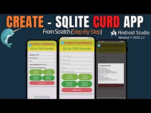 Create Complete Student CURD APp using SQLite | SQLite CURD APP in Android Studio
