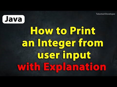 Java Program to Print an Integer from User Input with Explanation