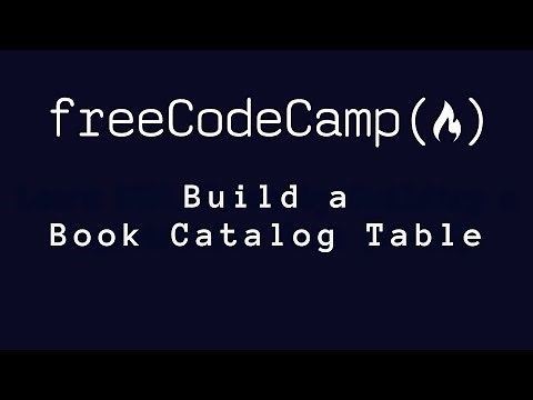 freeCodeCamp - Build a Book Catalog Table