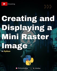 Creating & Displaying a Mini Raster Image | Python Coding
