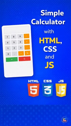 Coding with Parvez on Instagram: "Simple Calculator using HTML CSS and JavaScript ✨ #html #css #javascript"