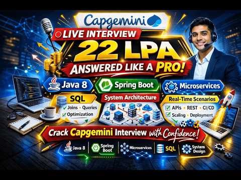 🔔 Capgemini Java Interview | 2–7 Years Experience | Java 8 | Spring Boot | Microservices | SQL