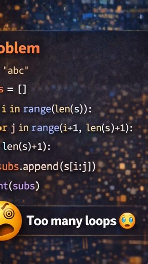 Find all possible substrings in a string 😱⚡#python