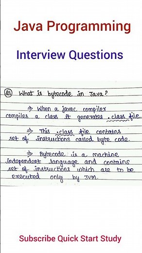 Java Interview Question & Answer | what is bytecode in java ?#java #programming