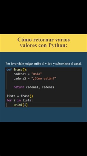 Cómo retornar varios valores con Python (AJTekniko)