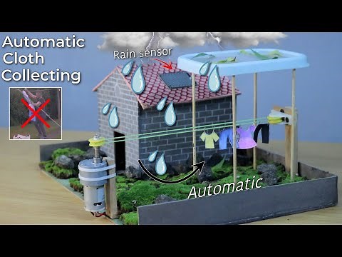 Rain sensor project | Rain detector and cloth collector | automatic cloth protection form rain #diy