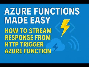 How to stream response from HTTP Trigger Azure Function | #azure #azurefunctions #microsoft #python