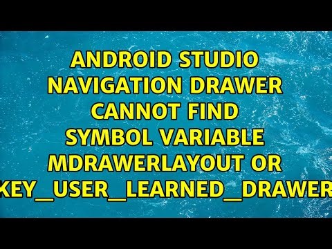 Android Studio Navigation Drawer cannot find symbol variable mDrawerLayout