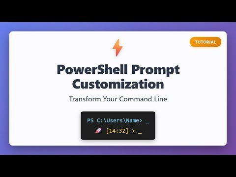 PowerShell Prompt Customization Tutorial - Change Your Command Line Appearance
