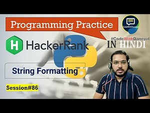 Python Programming Practice with HackerRank | Python in Hindi | #86 #codewithdaneyal