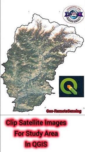 Clip Google Satellite Image in QGIS #shorts