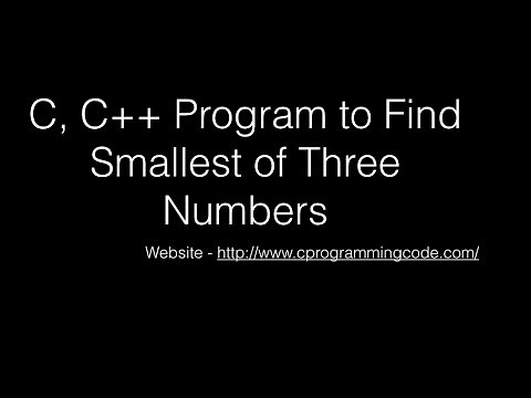 C, C++ Program to Find Smallest of three numbers