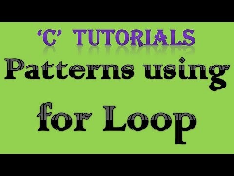 C Programming Tutorial 28 Patterns using for loop