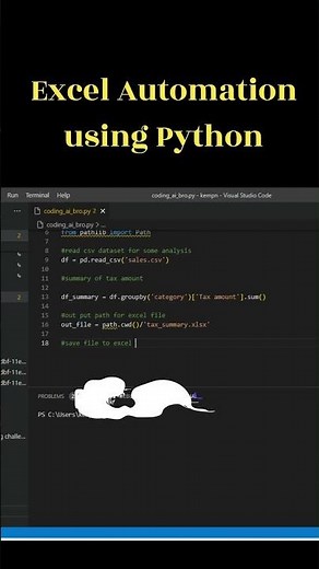 Excel automation using Python| python projects#python #coding #excel