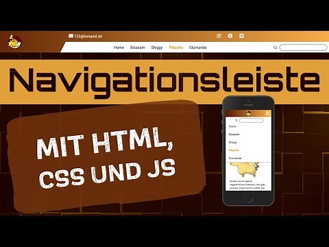 Erstelle eine Responsive Navigationsleiste mit HTML, CSS und JavaScript Tutorial - Deutsch